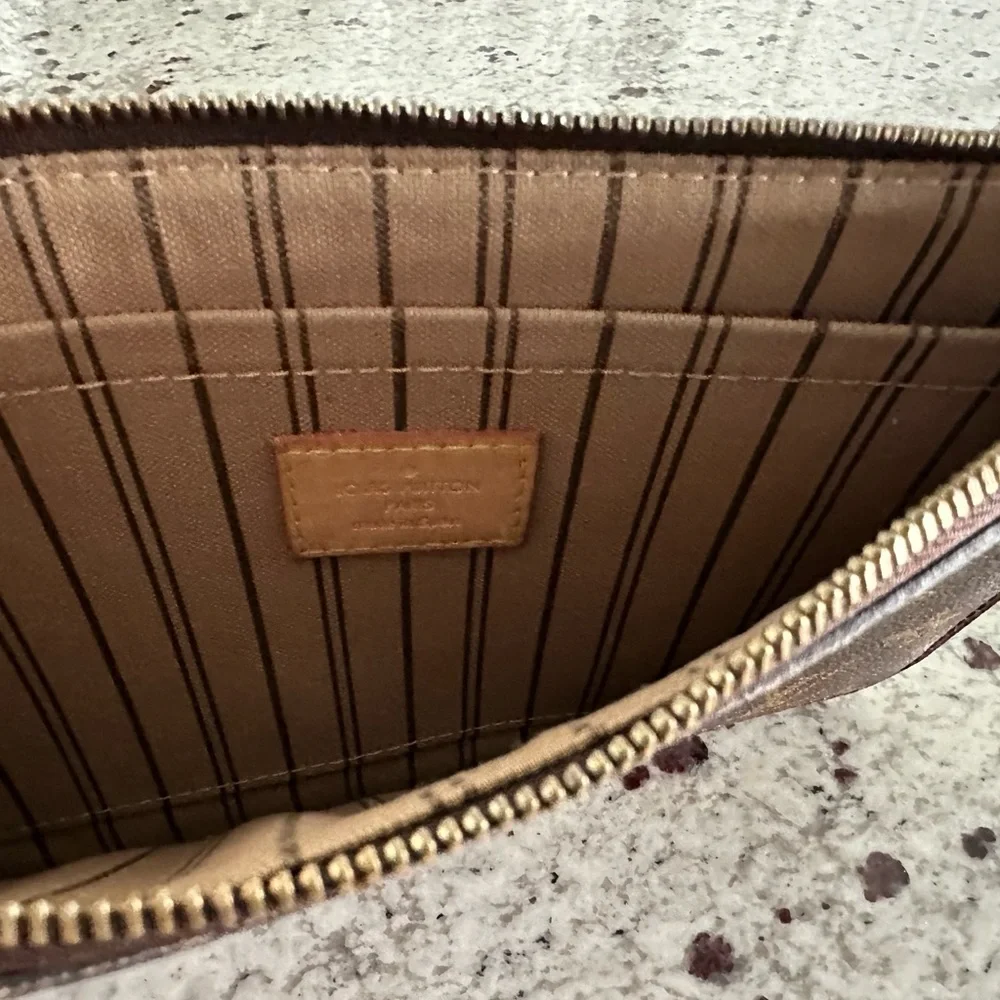 Authentic Louis Vuitton Monogram Oversized‎ Zip Pouch Bag